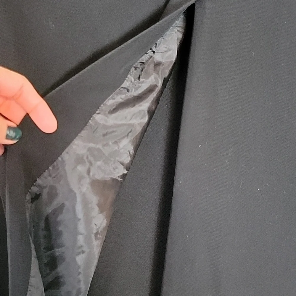 Apostrophe black lined maxi skirt with slit